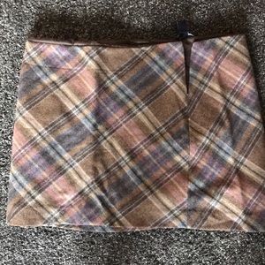 Gap Plaid wool lined mini skirt